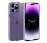 doupi UltraSlim AllClear Coque Compatible avec iPhone 14 Pro Max (6,7 Pouces), TPU Silicone Ultra Mince et Ultra léger Bumper Cover Housse de Protection, Transparent