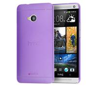 doupi UltraSlim Coque Compatible avec HTC One (M7), Fin Mat Ultra Mince et Ultra léger Bumper Cover Housse de Protection, Violet