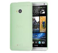 doupi UltraSlim Coque Compatible avec HTC One (M7), Fin Mat Ultra Mince et Ultra léger Bumper Cover Housse de Protection, Vert