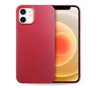 doupi UltraSlim Coque Compatible avec iPhone 12 / iPhone 12 Pro (6,1 Pouces), Fin Mat Ultra Mince et Ultra léger Bumper Cover Housse de Protection, Rouge