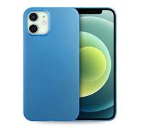 doupi UltraSlim Coque Compatible avec iPhone 12 Mini (5,4 Pouces), Fin Mat Ultra Mince et Ultra léger Bumper Cover Housse de Protection, Bleu