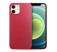 doupi UltraSlim Coque Compatible avec iPhone 12 Mini (5,4 Pouces), Fin Mat Ultra Mince et Ultra léger Bumper Cover Housse de Protection, Rouge