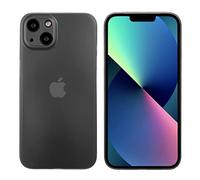 doupi UltraSlim Coque Compatible avec iPhone 13 (6,1 Pouces), Fin Mat Ultra Mince et Ultra léger Bumper Cover Housse de Protection, Noir