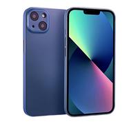 doupi UltraSlim Coque Compatible avec iPhone 13 (6,1 Pouces), Fin Mat Ultra Mince et Ultra léger Bumper Cover Housse de Protection, Bleu