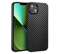 doupi UltraSlim Coque Compatible avec iPhone 13 Mini (5,4 Pouces), Carbon Fiber Look Optique de Fibre de Carbone Ultra Mince et Ultra léger Bumper Cover Housse de Protection, Noir