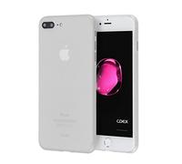 doupi UltraSlim Coque Compatible avec iPhone 8 Plus / 7 Plus (5,5 Pouces), Fin Mat Ultra Mince et Ultra léger Bumper Cover Housse de Protection, Blanc