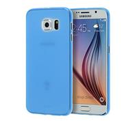 doupi UltraSlim Coque Compatible avec Samsung Galaxy S6 (Plat) Fin Mat Ultra Mince et Ultra léger Bumper Cover Housse de Protection Shell Coque, Bleu