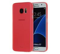 doupi UltraSlim Coque Compatible avec Samsung Galaxy S7 Edge (arqué) Fin Mat Ultra Mince et Ultra léger Bumper Cover Housse de Protection Shell Coque, Rouge