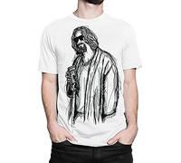 douqnayu The Big Lebowski Jeff Bridges Art T-shirt pour homme, Blanc., XL