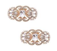 Douqu Lot de 2 pinces à chaussures vintage avec strass en cristal pour décoration de fête de mariage, Approx 5.8cm*3.2cm, Strass, Strass