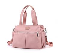 DOURR Hobo Sac à main en toile pour femme, sac à main fourre-tout multi-compartiments, rose, Medium