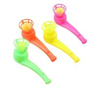 Dous 2 Flottant Blow Pipe Jouet Blow Ball Pipe Jeu Balance Suspension Ball Blower Stress Reliever Ball Fun Toys Favors Ball Jouets pour en-fants