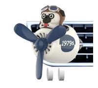Dous Chien Chat Pilote Voiture, Diffuseur D'arôme Ventilation Voiture Dessin Animé, Clip Parfumé Sortie d'air Voiture Réutilisable avec Hélice Rotative