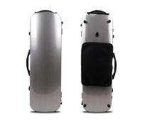 DouscsChart Étui de violon 4/4 en fibre de carbone avec verrou ultra léger 21 kg - Intérieur en velours noir - Sangles de sac à dos - Poche en colophane - Hygromètre - Rangement d'accessoires