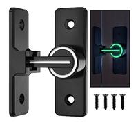 DOUSELLA Verrou Porte Coulissante Lumineux Verrou Serrure de Fermeture Porte Boulon de Verrouillage de Boucle en Alliage de Zinc Loquet de Serrure de Porte à 90 Degrés avec 4 Vis pour Porte Fenêtre