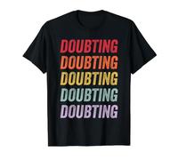 Douter T-Shirt Graphique avec Valeur, Homme, Noir, L
