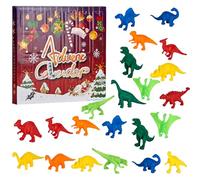 Douthfolle Calendrier de l'Avent 2024 Dinosaure Garçons,Calendrier de l'Avent Dinosaures Calendrier de l'Avent de Noël Dinosaures Jouets 4 5 6 7 8 Ans Cadeau Surprise pour Fils Petit Fils Frère Neveu