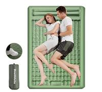 Douthfolle Matelas de Camping 2 Personnes,Dothfolle 12cm Matelas de Camping Gonflable Isolant Matelas Gonflable 2 Places avec Pompe à Pied Intégrée et Oreillers pour Sac à Dos,Randonnée,Tente,Voyage