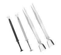 D'outils De Préhension Précision Pour Boules Perçage 4 Pièces Avec Embouts Fendus Pour Une Manipulation Sécurisée Petits Objets Pincettes Décoration Gâteaux En Alliage D'aluminium