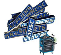 d'outils, d'outils pour l'organisation du stockage en acier magnétique, de catégorie imprimées réutilisables, système de tri clair et visible, réorganisation facile de