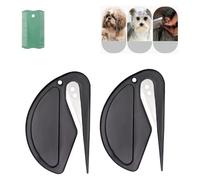 douuyaoo Pet Dematting Combs Knotting Comb, Knotting Comb Pet Grooming Accessories Pet Massage Dog Shedding Brush, For Removing Tangled and Loosse Hair(2Pcs) Apportez un peigne