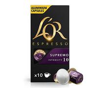 Douwe Egberts L´OR Espresso Supremo, Lot de 2, 2 x 10 Capsules, compatibles avec machines Nespresso