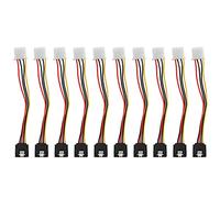 DouWen MO 10 câbles d'alimentation SATA avec séparateur, adaptateur d'alimentation IDE vers SATA 4 broches vers 15 broches, câbles d'alimentation SATA pour disques durs et lecteurs optiques