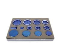 DouWen MO 11 Pièces Jeu d'Embout de Lunette de Montre en Alliage d'Aluminium, Kit d'Outils pour Horlogers avec 2 Adaptateurs, Embouts de Presse - Lunette Haute Résistance pour Remplacement d