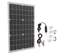 DouWen MO Panneau Solaire Flexible de 20 W et 30 W, Panneau de Charge Solaire à Double Sortie avec USB et DC5521 pour la Recharge de la Batterie de Voiture, Source d'alimentation d'urgence e
