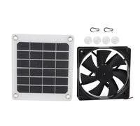 DouWen MO Ventilateur d’Extraction Solaire monocristallin 6 V 10 W, Ventilateur de Ventilation extérieur étanche avec Port de Charge USB, Ventilateur à énergie Solaire IP65 pour Serre,