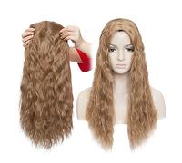 Doux 20 pouces Cheveux Extensions Synthétique Vague D'eau Clip Dans Morceau De Une Pièce Noir Brun Postiche for les Femmes Long(12-24)