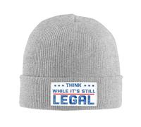 Doux Bonnet d'hiver Tricoté Réfléchissez-y Tant Que C'est Encore légal Bonnet Hiver Chaud Tricot Respirant Chapeau d'hiver Tricoté pour Adultes Cyclisme Sports