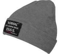 Doux Bonnet Souple Tricoté,La Normalité Ne Reviendra Pas, mais Jésus Est Apocalypse 14,Tricoter Chapeau,Extensible Chapeau Tricoté pour Adultes,Ski,Femme