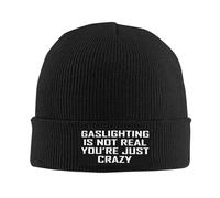 Doux Bonnet Tricoté Le gaslighting n'est Pas réel, Vous êtes Juste Fou Bonnet Chapeau Tricot Léger Beanie Hiver pour Cyclisme Ski Femme