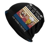 Doux Casquette De Crâne J'aime La Bière, Mes Chiens Et Peut-Être 3 Personnes Chapeau De Ski Moderne Casquette Coupe-Vent pour La Course, Adultes, Le Patinage