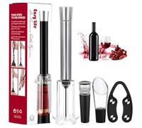 Doux Chemin Ouvre bouteille en acier inoxydable Ensemble d'Ouverture de Vin, Tire-bouchon à Pompe à Air, Verseur Aérateur de Vin, Ensemble de Vin en Aluminium, Ouvre-bouteille Parfait