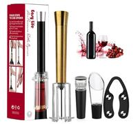 Doux Chemin Ouvre bouteille en acier inoxydable Ensemble d'Ouverture de Vin, Tire-bouchon à Pompe à Air, Verseur Aérateur de Vin, Ensemble de Vin en Aluminium, Ouvre-bouteille Parfait