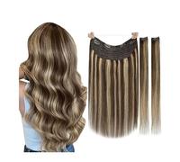 Doux Clip dans les extensions de cheveux vrais humains, naturels doux faits à la main for femmes, clip longs et raides l'extension Long(P4-27,20 inches)