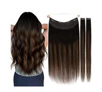 Doux Clip dans les extensions de cheveux vrais humains, naturels doux faits à la main for femmes, clip longs et raides l'extension Long(2-6-2,20 inches)
