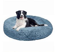 Doux Coussin Très Grand Chien Lit Moelleux Apaisant Chien, Comfy Panier Chien Rond Donut Moelleux,Garder au Chaud Anti Stress, pour Toutes Tailles,Lavable(59 inch)