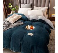 Doux Épaissir Réversible Velours De Cristal Couverture De Courtepointe,Couette En Velours Flanelle Couvercle De Couette,Chaud Couleur Solide Peluche Shaggy Couverture De Couette Po-H 220x240cm(87x94in
