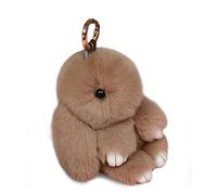 Doux Et Moelleux Lapin Porte - Clés Mignon En Peluche Lapin Porte - Cclés En Peluche Lapin Porte - Clés En Fausse Fourrure Porte - Clés Pompon Porte - Clés Décoration (Couleur kaki (13 cm))