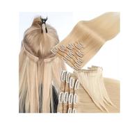 Doux Extensions de cheveux humains à clipser sans couture, lisses, 120 g/lot Long(613 Blonde,24inches)