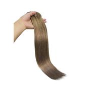 Doux Extensions de cheveux lisses à clipser, lot 18 clips, double trame 120 g, humains vierges, couleur noire naturelle Long(8,16inches)