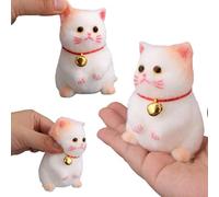 Doux Jouet à Presser en Forme de Chat pour Enfants et Adultes, Taba Squishy Mignon Chat Cloche Anti-Stress Jouet à Presser Cadeau Sensoriel Kawaii pour la Détente et Le Plaisir