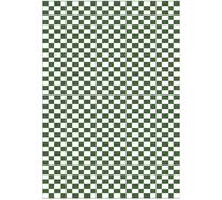 Doux Moelleux Vintage Tapis, Tapis en Damier, Tapis De Salon, Tapis Bleu Et Blanc, Décoration Intérieure Vintage Colorée, Green, 80x120cm