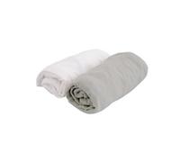 Domiva Draps-housses 1900502 Lot de 2 70 x 140 cm Blanc / Perle gris