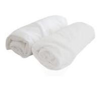 Doux nid lot de 2 draps housse blanc 70x140cm Blanc