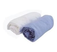 Doux nid lot de 2 draps housse blanc ciel 60x120cm Blanc G