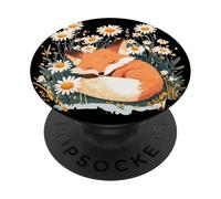 Doux Renard endormi dans la Prairie de Marguerites PopSockets PopGrip Adhésif
